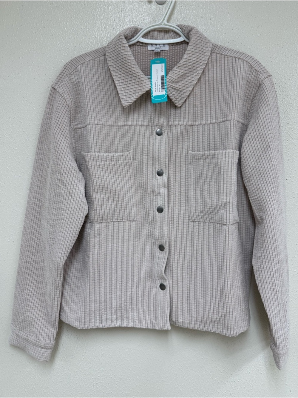 AVLN Studio - Eva Corduroy Cropped Shacket - Beige - Women’s M